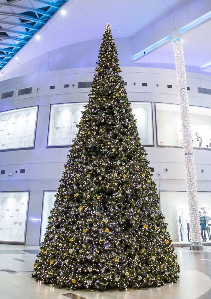 Sapin de Noël décoré pour Centre Commercial