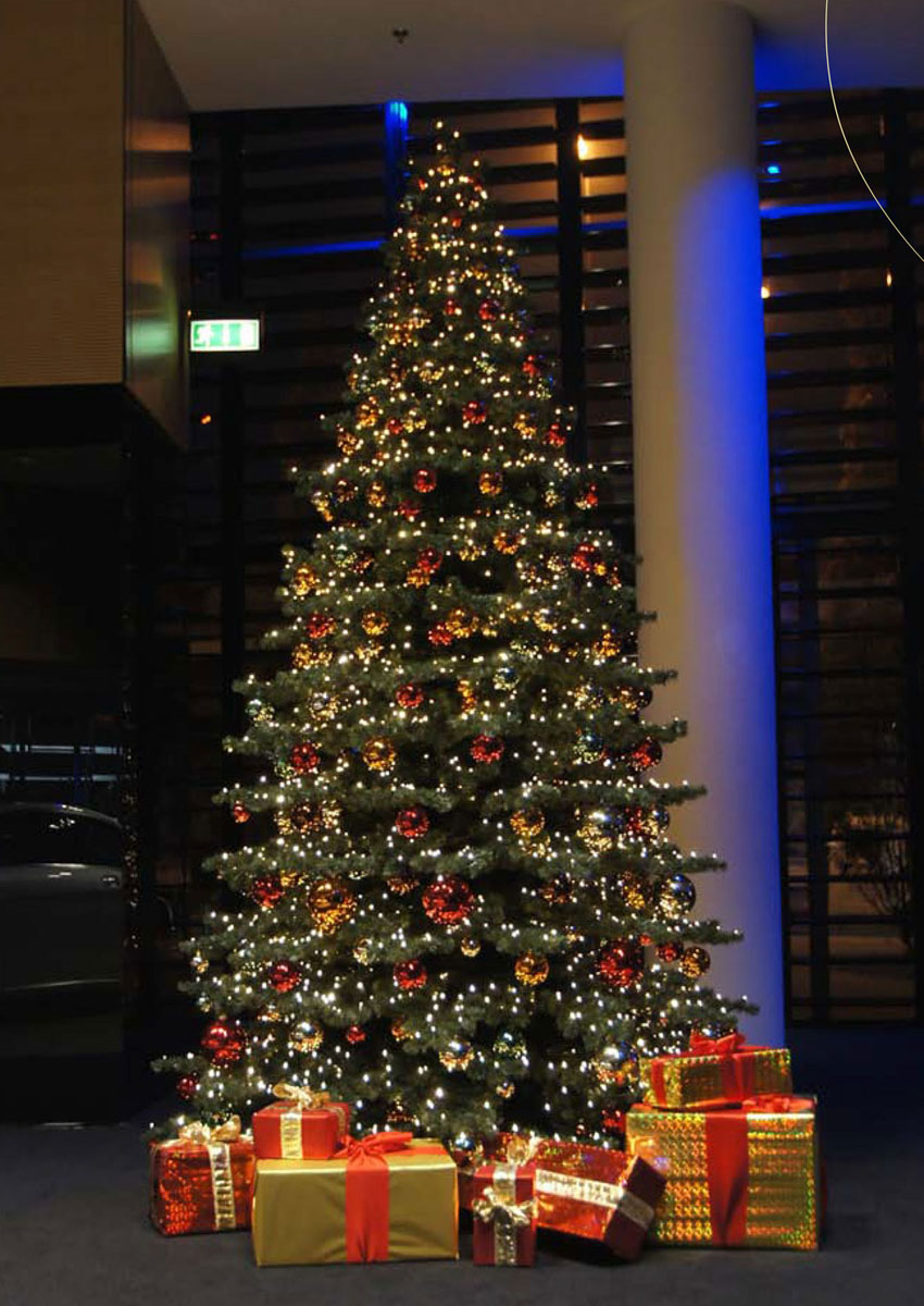 Sapin de Noël décoré en location